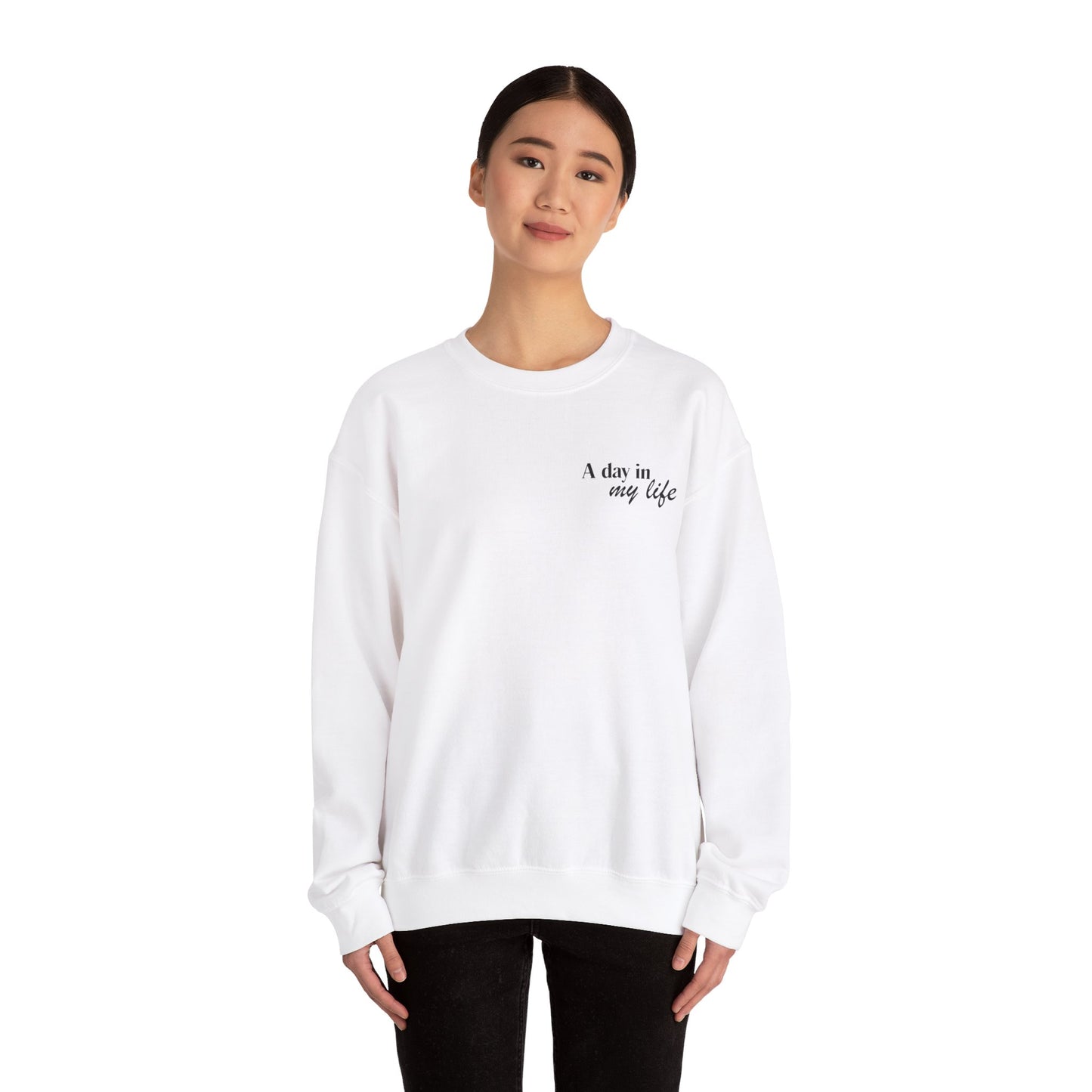 A Day In My Life Unisex Heavy Blend™ Crewneck Sweatshirt