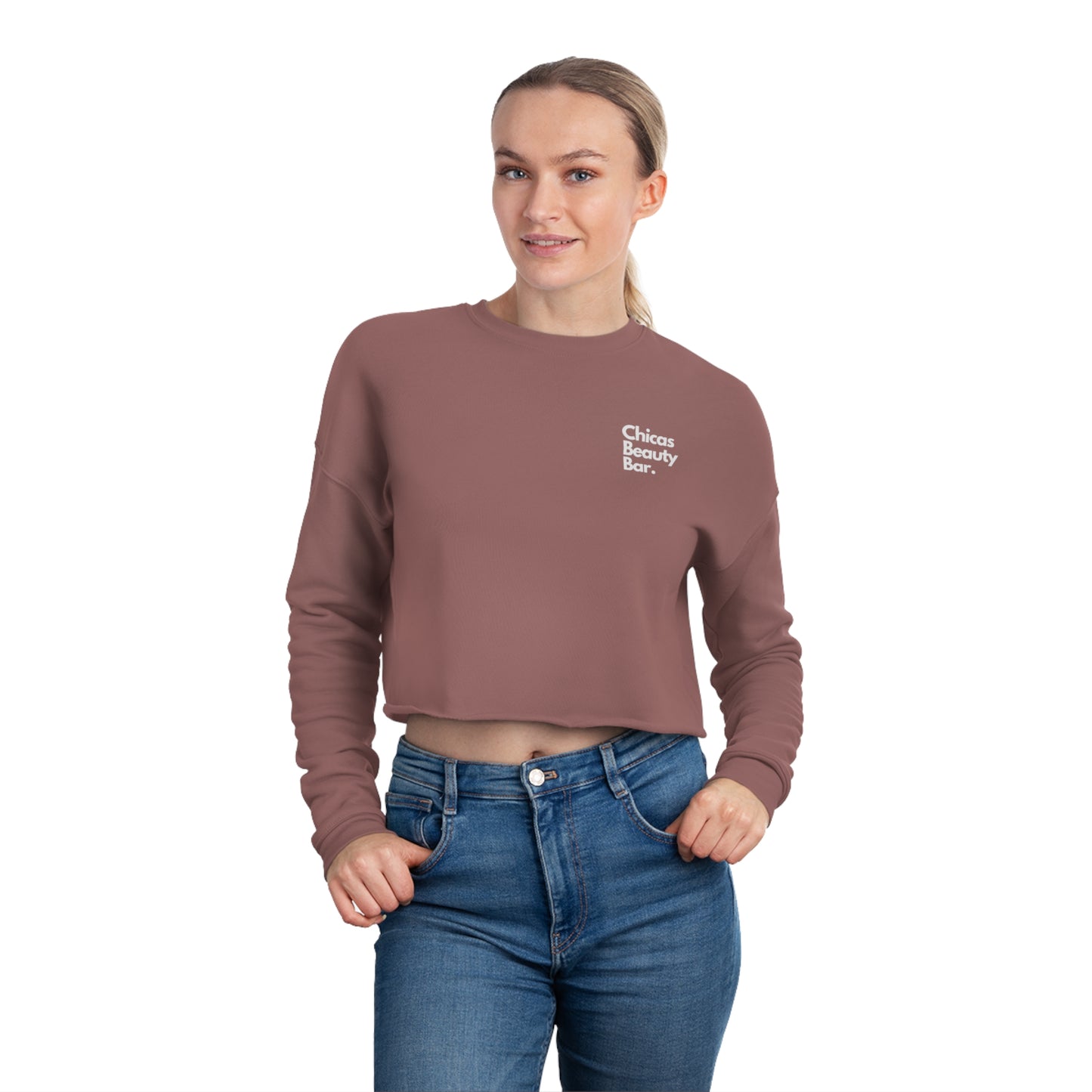 Chicas Beauty Bar. Women's Cropped Sweatshirt