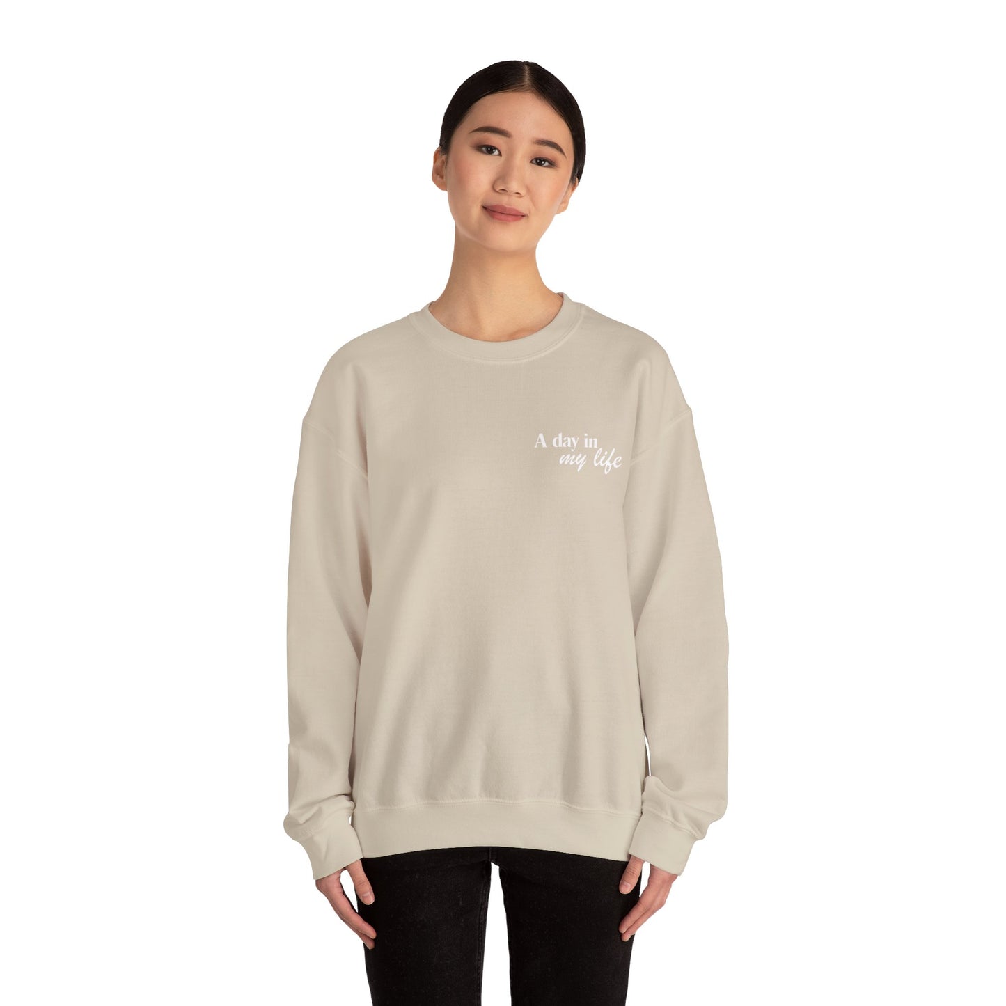 A Day In My Life Unisex Heavy Blend™ Crewneck Sweatshirt